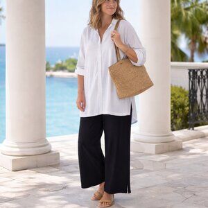 Eileen Fisher Wide Leg Black Pants / Leggings – Size 3X – Relaxed Fit